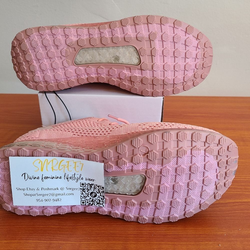 NEW Pony Pp2-SONIC Pink Knit Lightweight Breathable Sneakers Women's 7 BARBIE - Picture 4 of 6